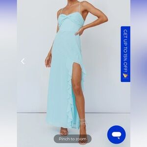 Selfie Leslie JAYNA RUFFLE TRIM SPLIT DRESS MINT